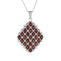 Mozambique Garnet Silver Necklace