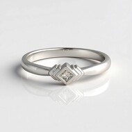 Anillo en plata con Diamante chocolate I2