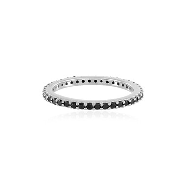 Schwarzer Spinell-Silberring