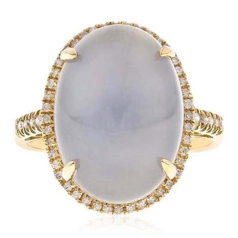 Anello in oro con Pietra di Luna Blu (CIRARI)