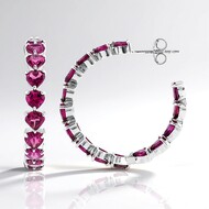 Pendientes en plata con Rodolita