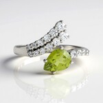 Bague en argent et Péridot