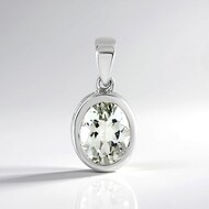 Pendentif en argent et Améthyste verte