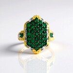 Bague en argent et Emeraude de Zambie (Gems en Vogue)