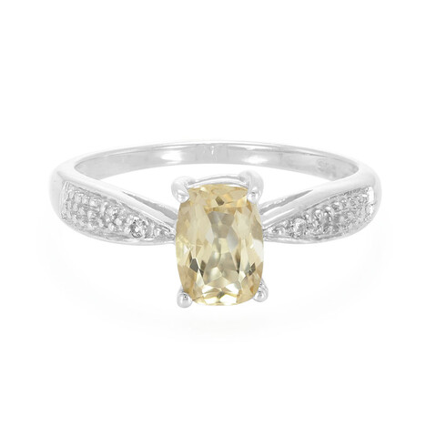 Anillo en plata con Cuarzo champán