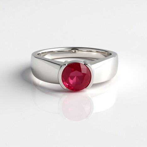 Anello in argento con Zaffiro Rosa del Madagascar (de Melo Essence)