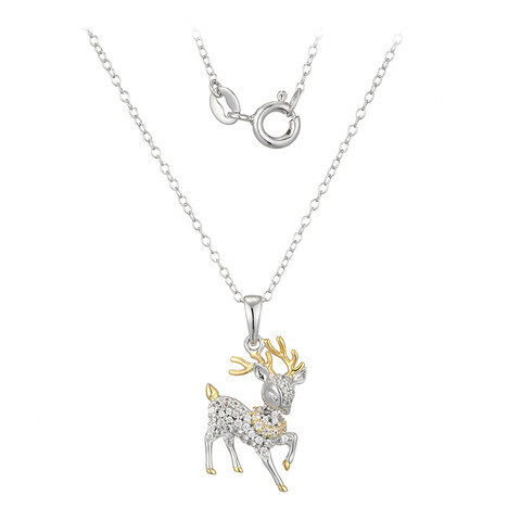 Zirkon-Silberhalskette