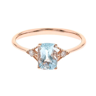AAA-Brasilianischer Aquamarin-Goldring (CIRARI)