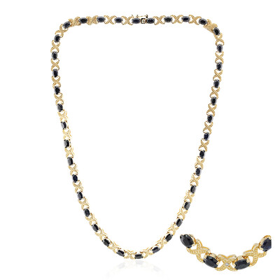 Collier en argent et Saphir noir