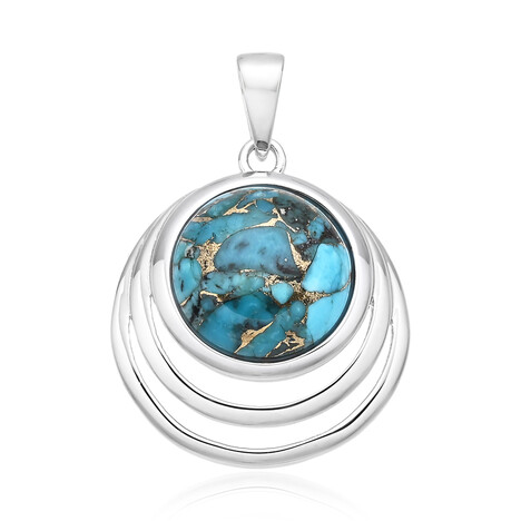 Colgante en plata con Mosaico de turquesa