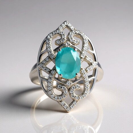 Anello in argento con Grandidierite