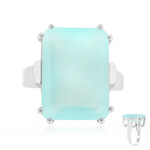 Anello in argento con Calcedonio Acqua
