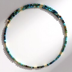 Collana rigida in acciaio con Crisocolla (Riya)