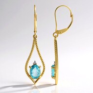 Boucles d'oreilles en or et Zircon de Ratanakiri