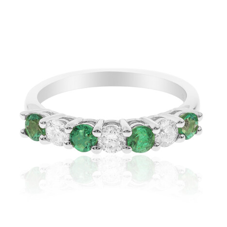 Bague en or et Emeraude de Zambie AAA (CIRARI)