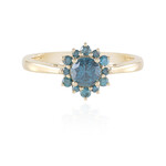 Gouden ring met een I2 Blauwe Diamant (SUHANA)