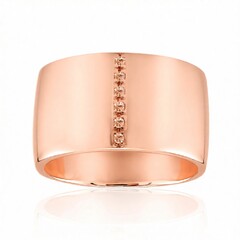 Zilveren ring met SI1 Argyle Rose De France Diamanten (Annette)