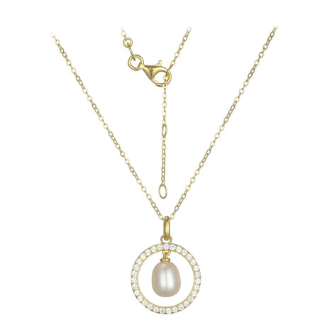 Collar en plata con Perla blanca Freshwater
