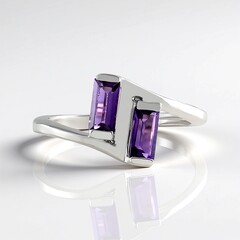 Anello in argento con Ametista del Marocco