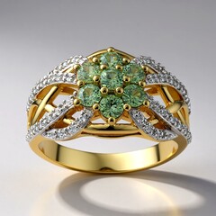 Anello in oro con Demantoide del Madagascar (Rifkind 1894 Collection)