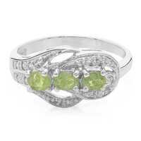 Bague en argent et Tourmaline cuprifère