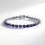 Bracciale in argento con Zaffiro Blu del Madagascar