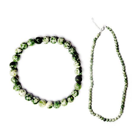 Dendriten-Achat-Silberset