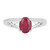 Zilveren ring met een Madagaskar Robijn