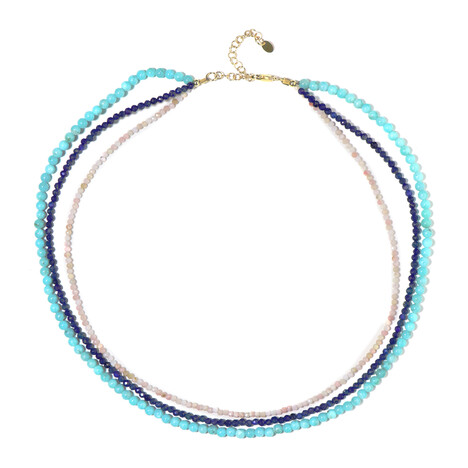 Collar en plata con Ópalo rosa