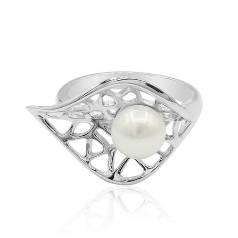 Süßwasserzuchtperlen-Silberring (TPC)