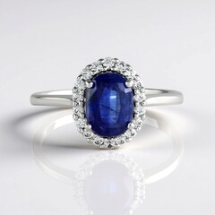 Anello in argento con Cianite del Nepal