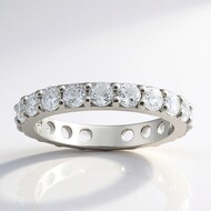 Anillo en plata con Topacio blanco