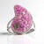 Anello in argento con Cobalto Calcite (Bali Barong)