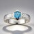 Anello in argento con Topazio Blu Svizzero (Pallanova)