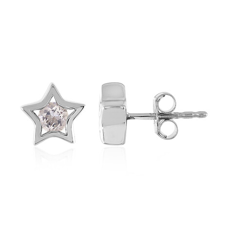 Morganit-Silberohrringe