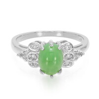 Anello in argento con Crisoprasio Imperiale