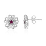 Orecchini in argento con Rodolite