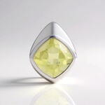 Ciondolo in argento con Quarzo Limone (MONOSONO COLLECTION)