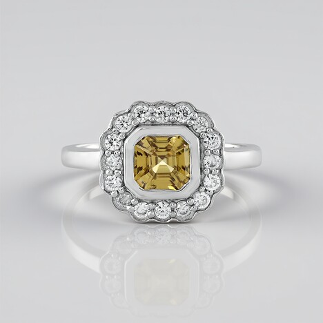 Anello in argento con Zircone Giallo