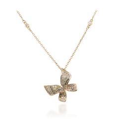 SI2 Fancy-Brillant-Goldhalskette