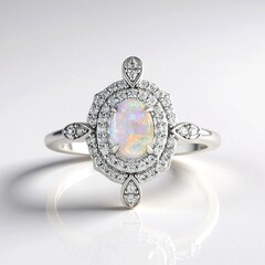 Anello in argento con Opale Australiano