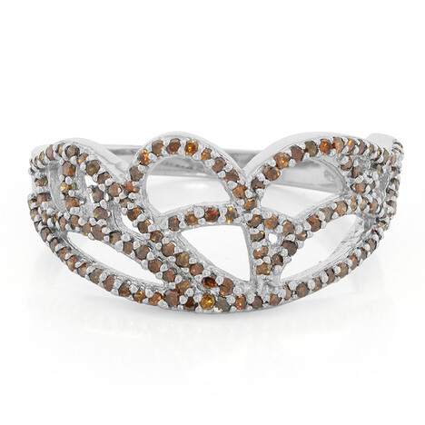 Fancy-Diamant-Silberring