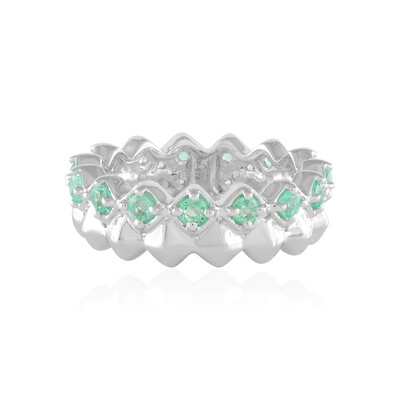 Anillo en plata con Esmeralda de Rusia (de Melo)