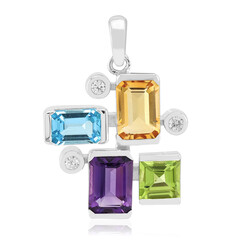 Colgante en plata con Citrino