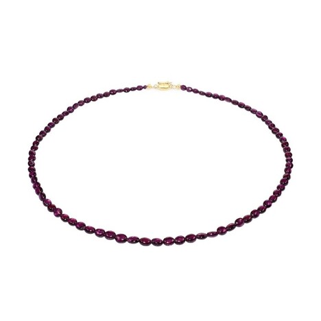 Magenta-Granat-Silberhalskette