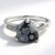 Anello in argento con Ossidiana Fiocco di Neve