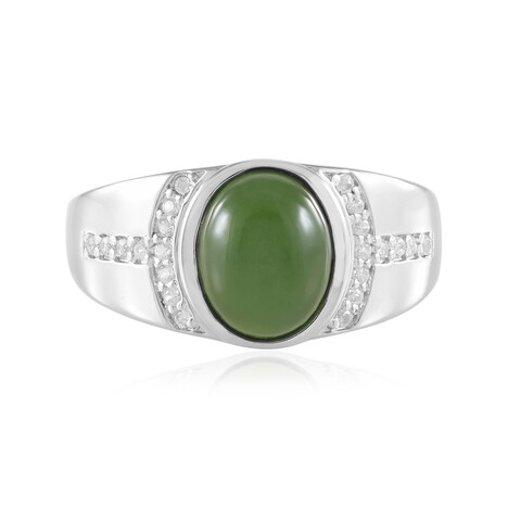 Zilveren ring met een Canadese jade