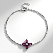 Bracciale in argento con Rodolite