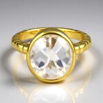 Anello in argento con Topazio Bianco (MONOSONO COLLECTION)
