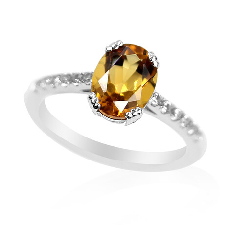 Zilveren ring met een Cognac Scapoliet